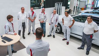 An Audi team meeting